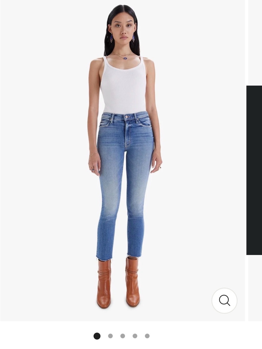 MOTHER Mid-Rise Dazzler Ankle FrayJeans in Riding the Cliffside sz. 27